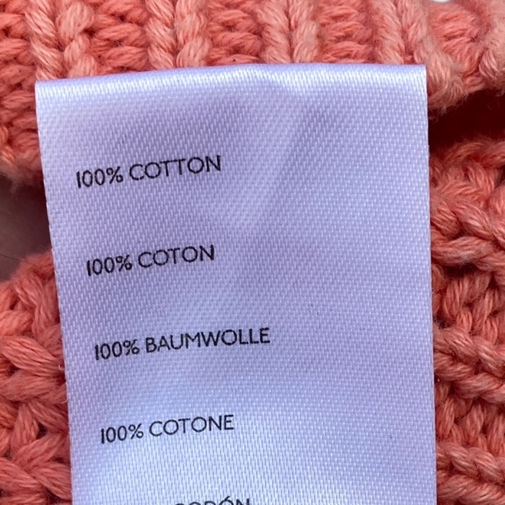 Anthropologie Maeve Women’s M MacKenzie Coral Chunky Knit Ribbed Sweater - Picture 11 of 11